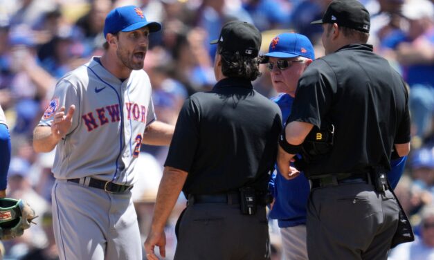 New York Mets’ Max Scherzer kicked off the start due to foreign objects