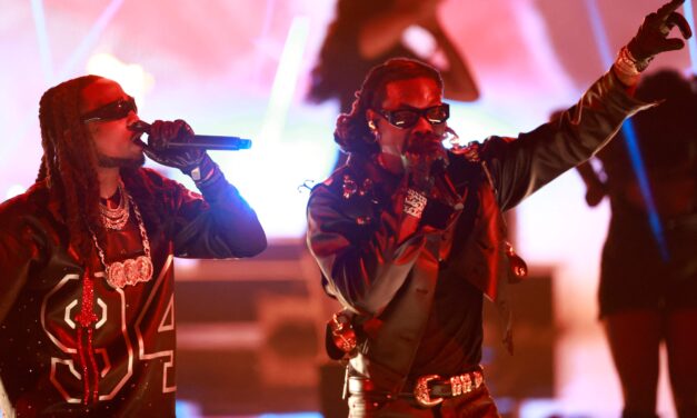 Quavo and Offset of Migos reunite for the Takeoff tribute at the 2023 BET Awards