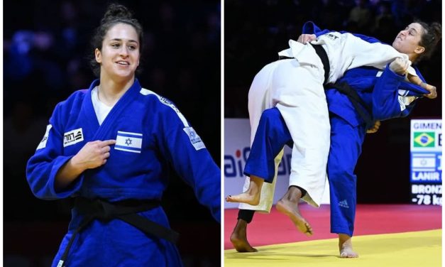 Inbar Lenir won Bard in the judo competition and dedicated the ITRIK Algart family medal