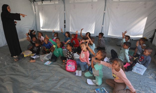 Despite Israel’s bid to shut it, UNRWA resumes teaching in Gaza as kids hit books amid rubble