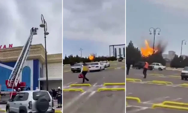 Azerbaijan threatens response after Iranian drones hit airport and near school